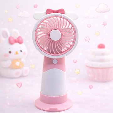 Cute Portable Charging 3 Speed Mode Fan with Desk Stand