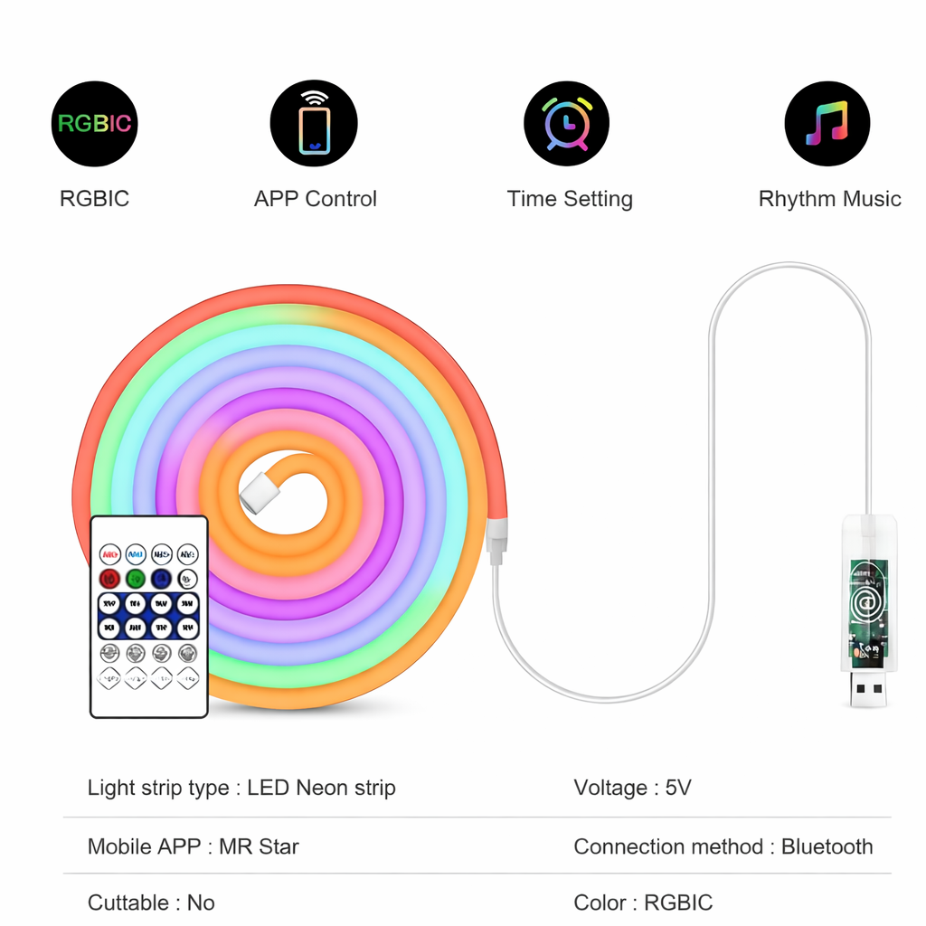 Neon Aura Smart RGBIC 5M Dynamic Neon Light