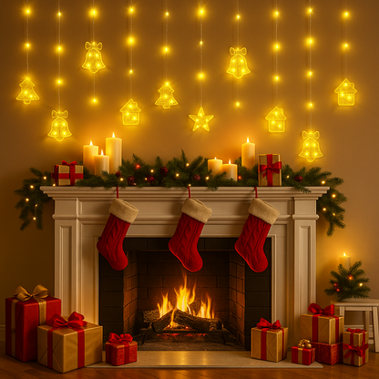 Warm White Christmas Curtain Light