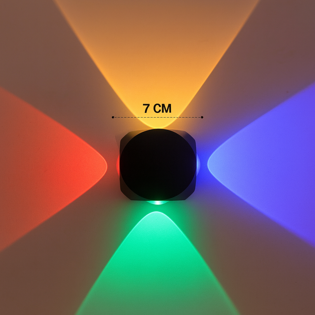 4-Way RGB LED Wall Light – Decorative Accent Lighting