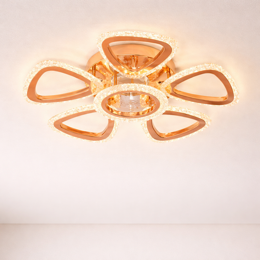 Triangular Petal LED Jhumar – 500mm (20 Inch)