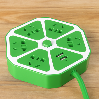 6-Port USB Socket with Cable Charging Pad Dock