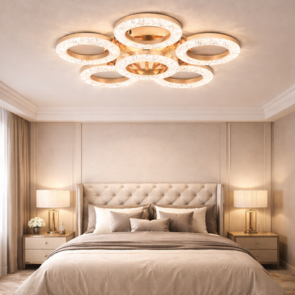 LED Crystal Ring Jhumar — 500mm (20 inch)