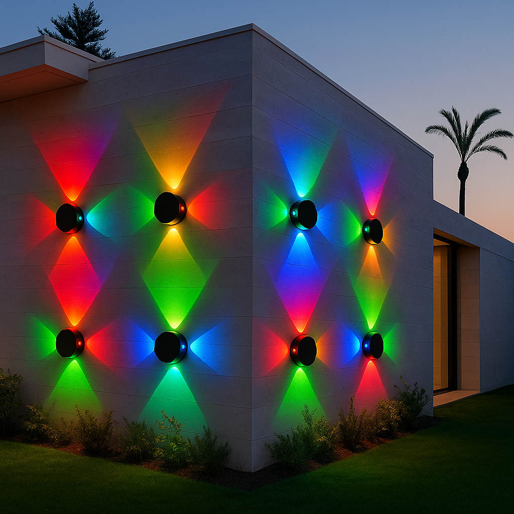 4-Way RGB LED Wall Light – Decorative Accent Lighting