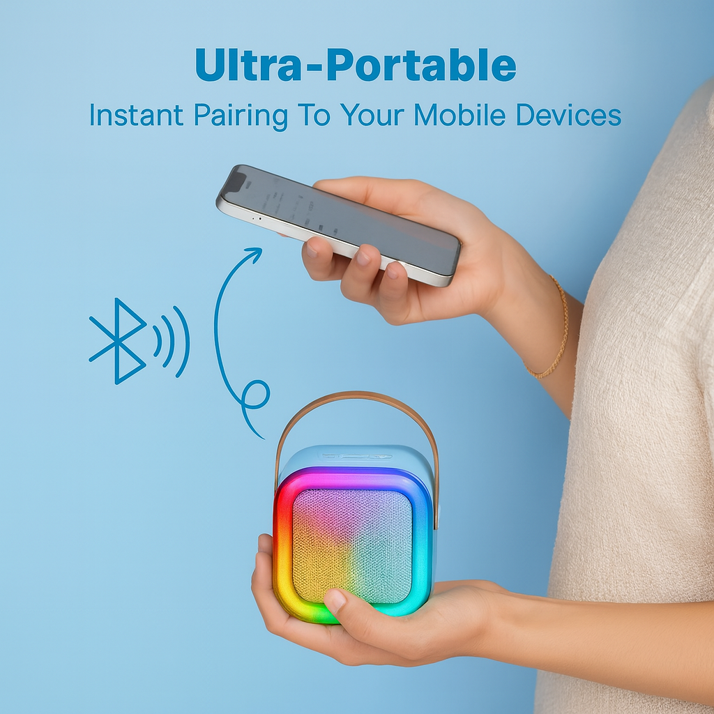 Audiaura 10w Mini Karaoke Machine with Wireless Mic