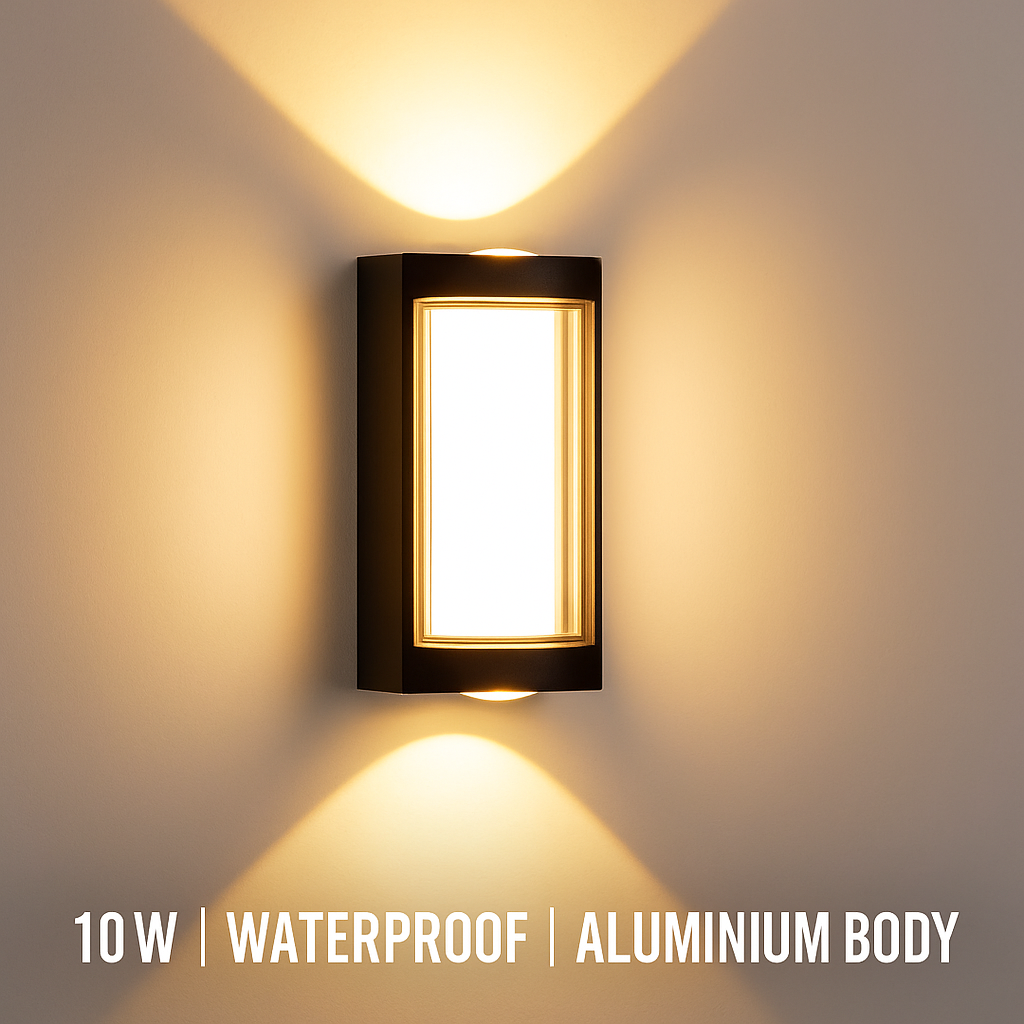 4W Matt Black LED Wall Light – Warm White