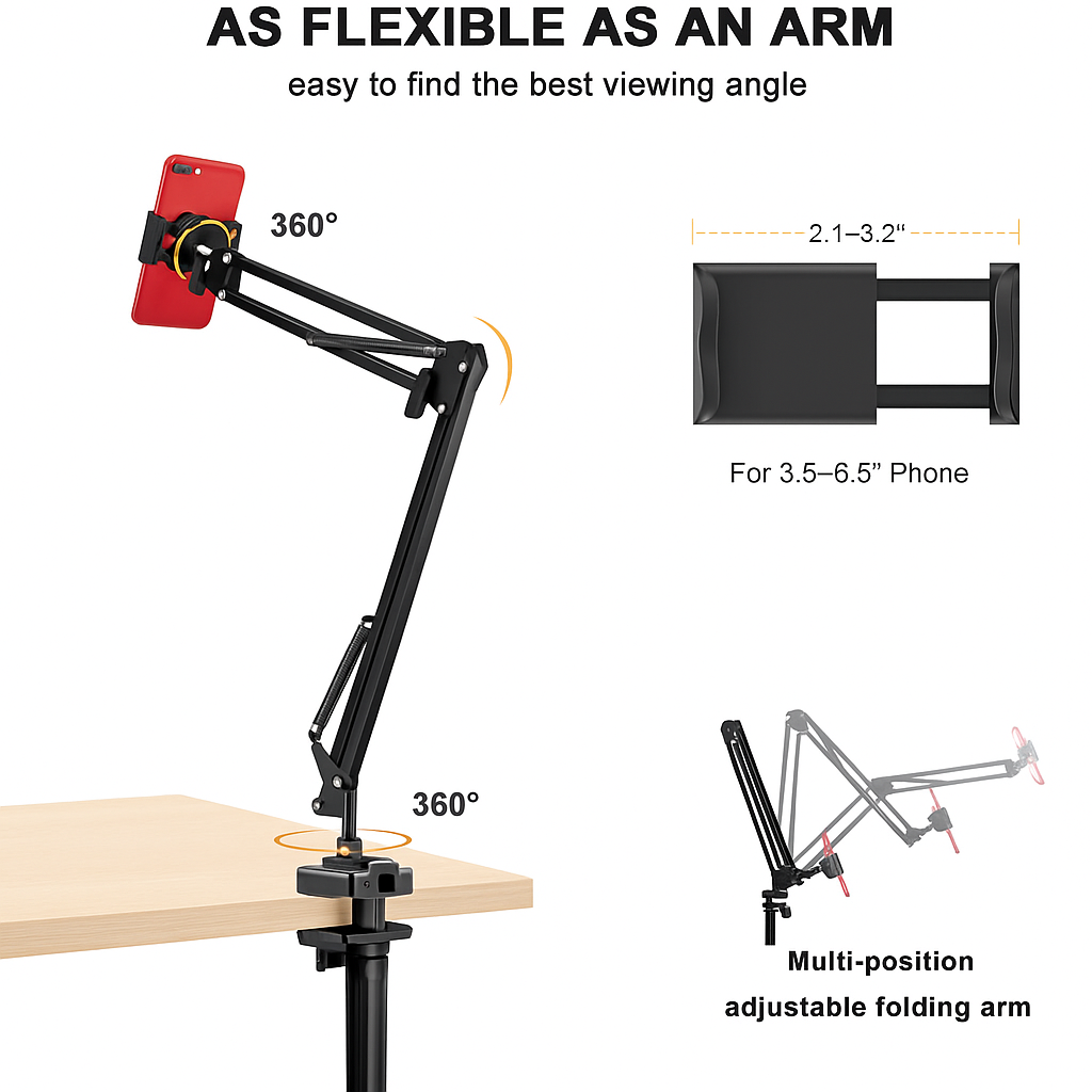 Universal Flexible Lazy Arm Phone Tablet Holder