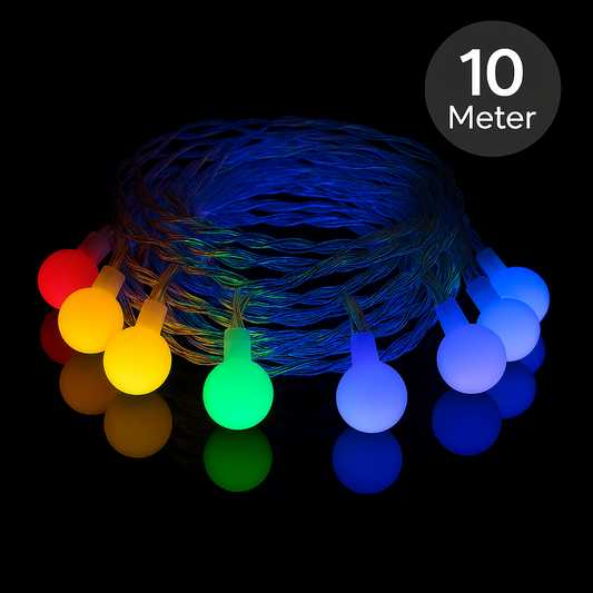 10 m Multicolour Bubble Ball String Lights