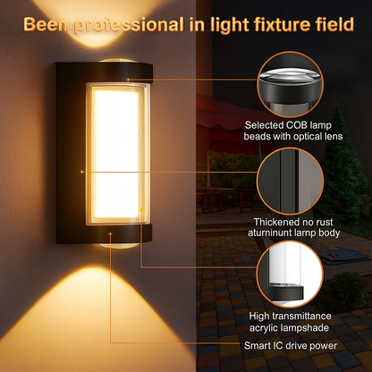 4W Matt Black LED Wall Light – Warm White