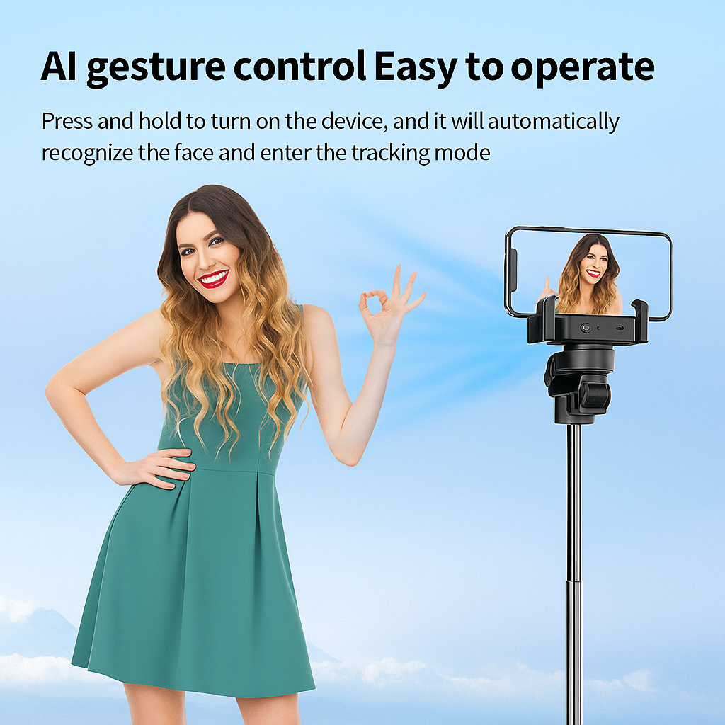 360 Smart Tracking Selfie Stick Tripod Wireless