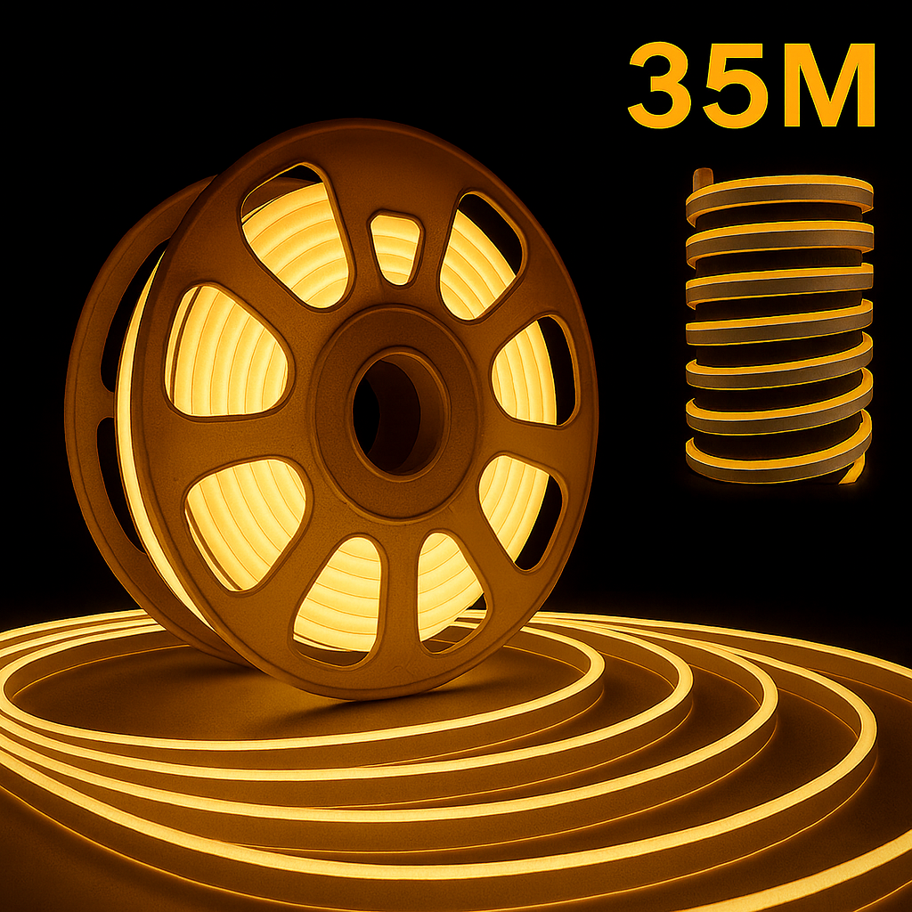 12MM THICK 220V SMD Warm Neon Rope Light