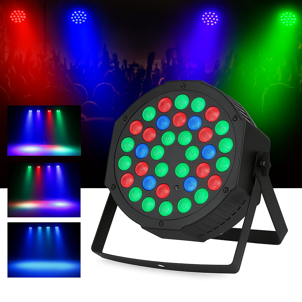LumoGlow DJ Par 36LED Light Festive RGB