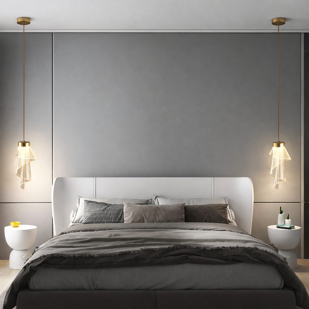 Spiral Cone Glass Pendant Light — Single Piece (1 Ft)