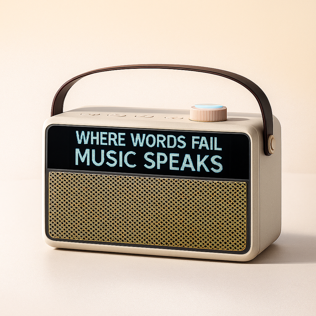 Portable Morden-Finish LED Display Speaker