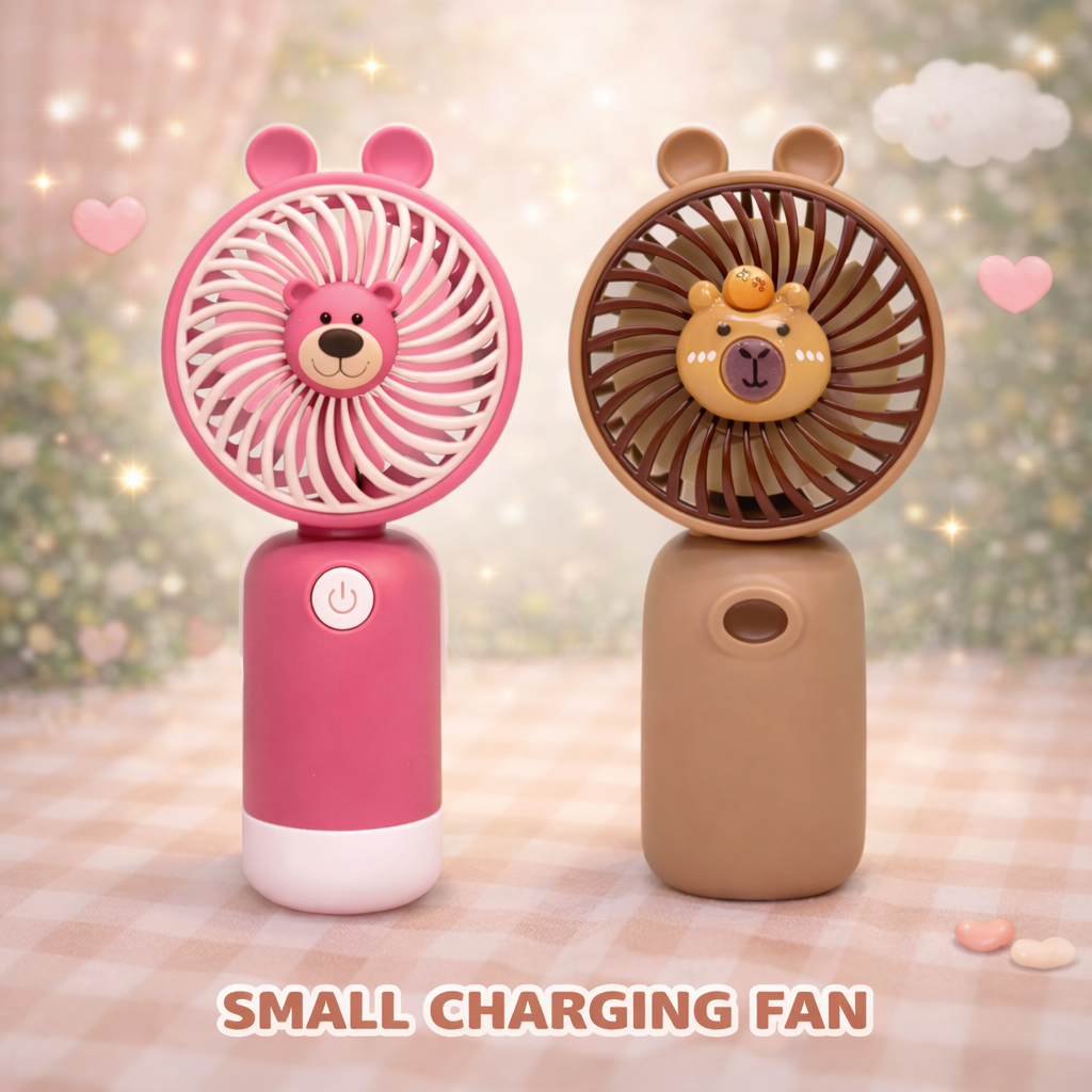 Mini Portable USB Rechargeable Handheld Fan – Foldable, Quiet & Travel Friendly(ASSORTED)(Pack of 1)