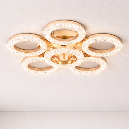 LED Crystal Ring Jhumar — 500mm (20 inch)