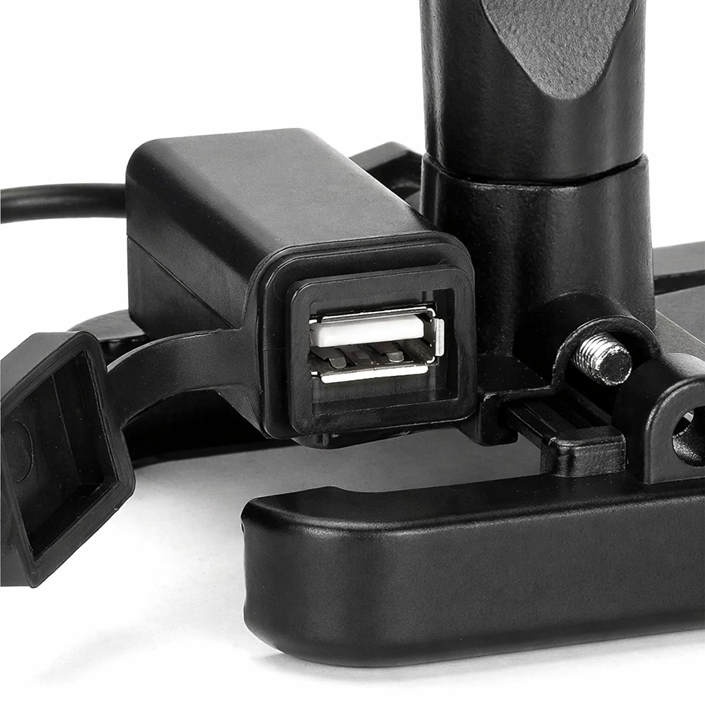 Mobile Holder With USB Charger (Handlebar Mount)