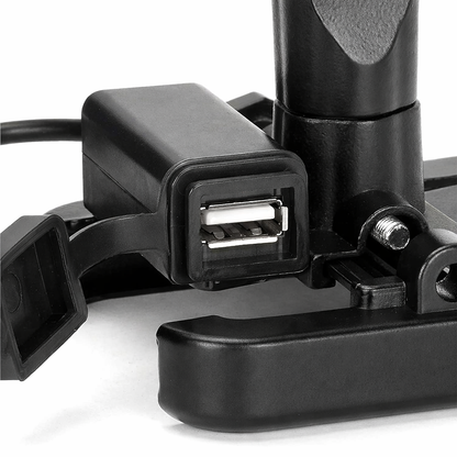 Mobile Holder With USB Charger (Handlebar Mount)