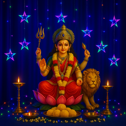 Festive Fantasy 25m Multicolored Star Curtain