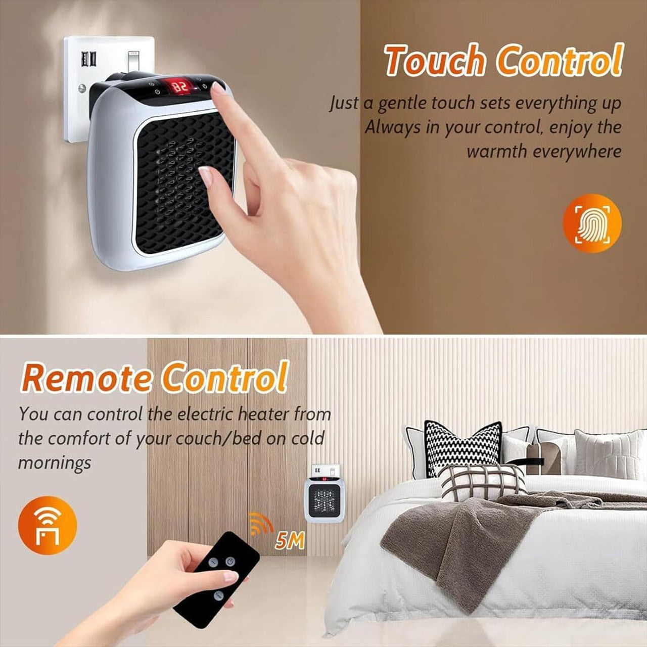 800W Plug-In Mini Personal Heater