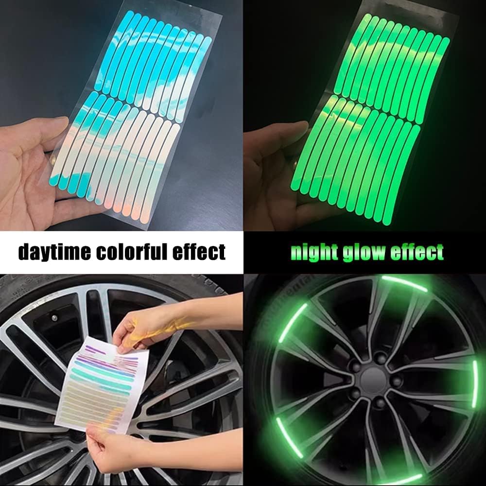 Luminous Wheel Rim Stickers 20pcs for Cars