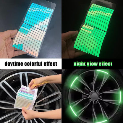 Luminous Wheel Rim Stickers 20pcs for Cars