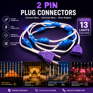 2-Pin Plug Connector for Decorative String Lights