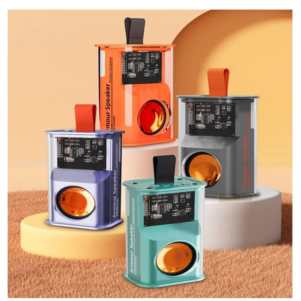 BeatNova Armour Glow Transparent RGB Bluetooth Speaker