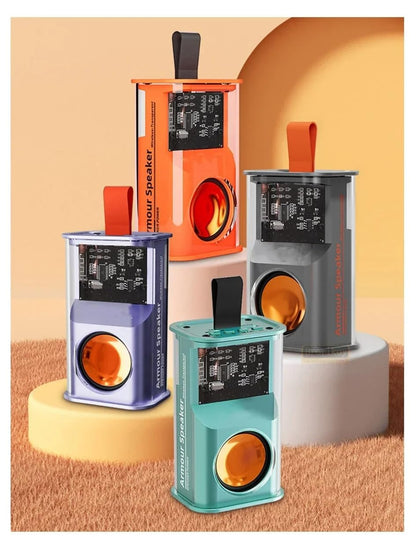 BeatNova Armour Glow Transparent RGB Bluetooth Speaker