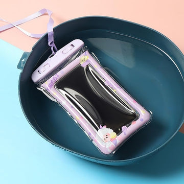 HelloSplash™ – Cute Airbag Waterproof Pouch for Phones up to 7” (Floatable)