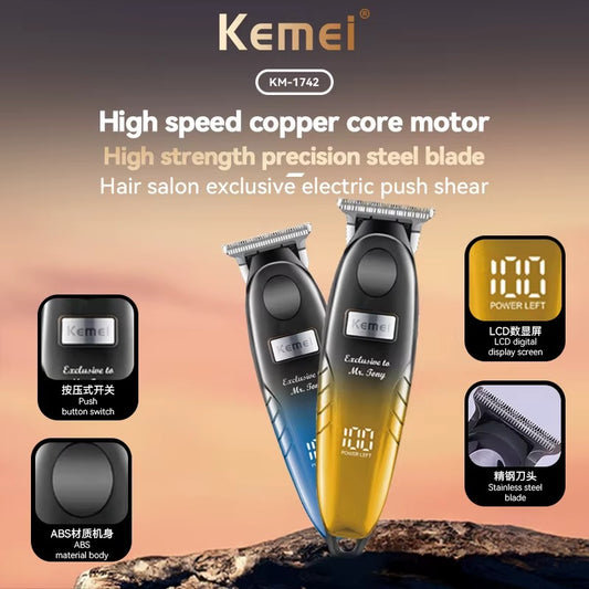 Kemei 1742 Professional Hair Trimmer Stainless Steel