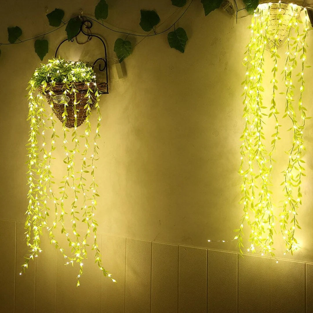 200 LED Leaf Vine Curtain Lights