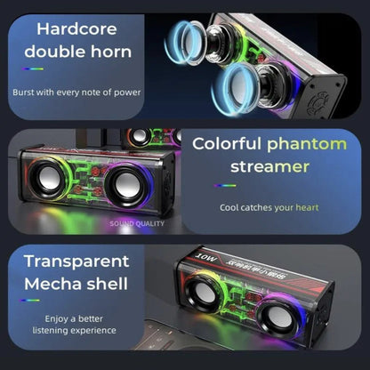 LuxBeat 10W Speaker Heavy Bass RGB Mood