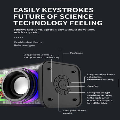 LuxBeat 10W Speaker Heavy Bass RGB Mood