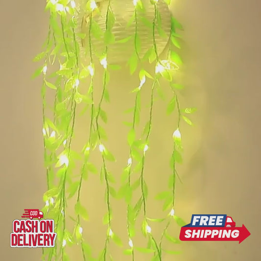 200 LED Leaf Vine Curtain Lights