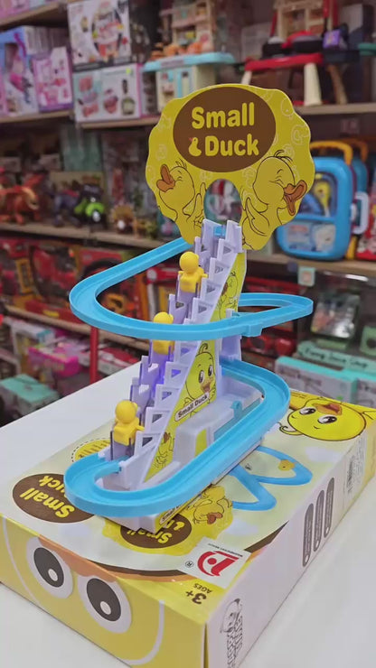 Cute Duck Climbing Stairs Toy with Lights & Music
