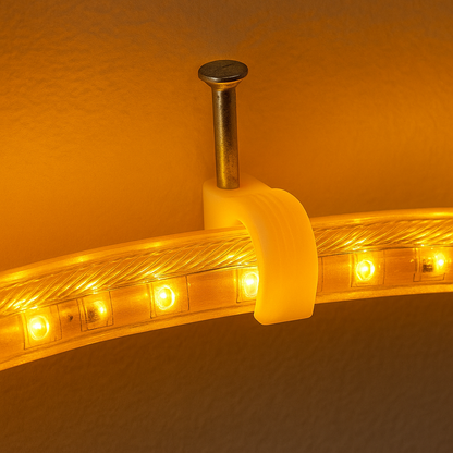 Rope Light Fixing Clips w Nails Pack