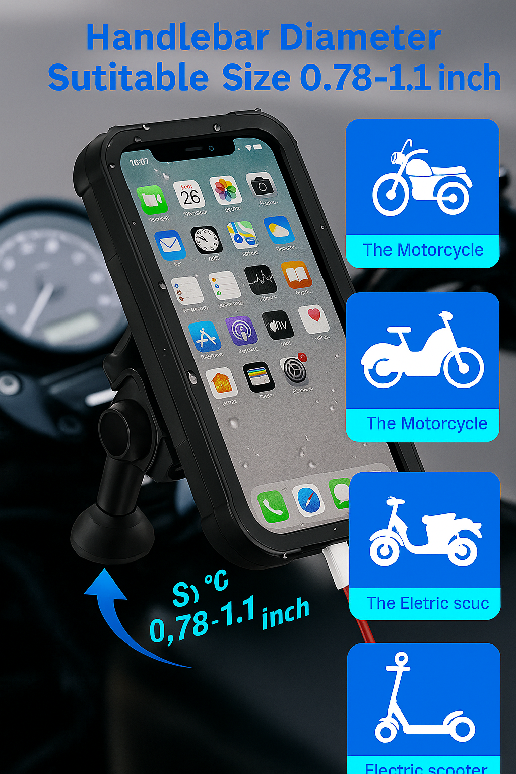 RideLock 360 Shockproof Phone Holder for Bikes