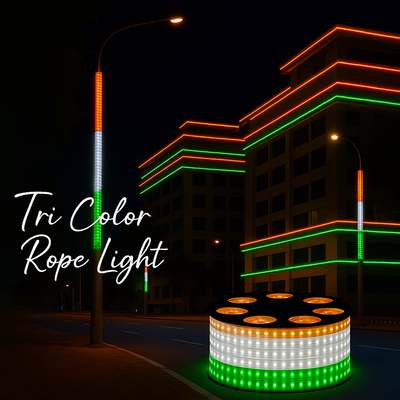 Indian Flag Tri Color Theme LED Rope