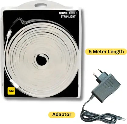 5m Neon LED Strip Light with SMPS & 3A Adapter
