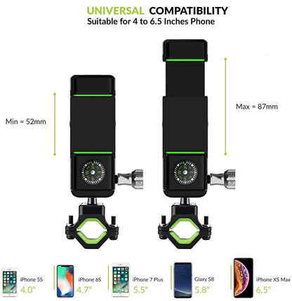 GRIP360 LED Bike Phone Holder 360 Rotation