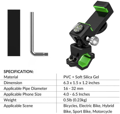 GRIP360 LED Bike Phone Holder 360 Rotation