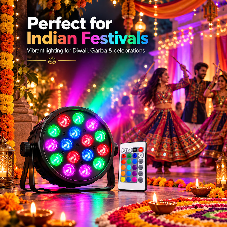 18 LED RGB Multicolor PAR Light with Remote Control