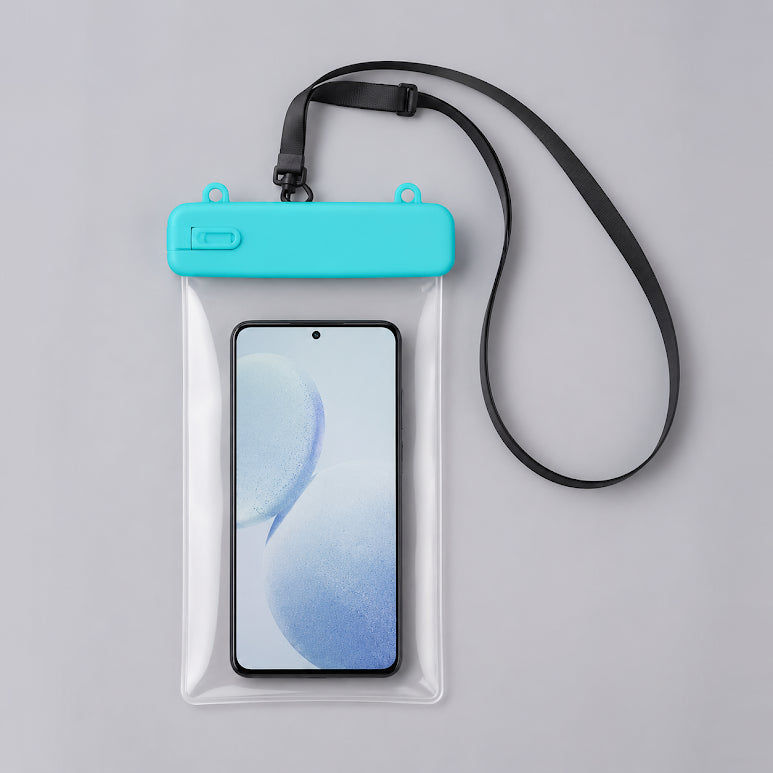 SplashLock Universal Waterproof Mobile Pouch with Adjustable Neck Strap – Clear Touch-Friendly Phone Bag