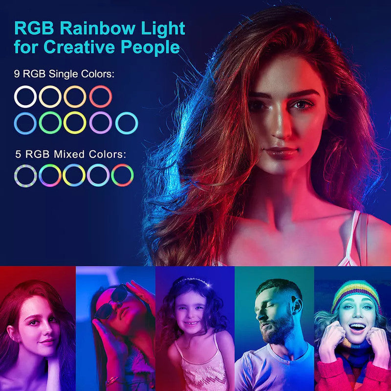 RGB LED Soft Ring Light 12inch, Flash Ring Light for Camera Smartphone Video Shooting