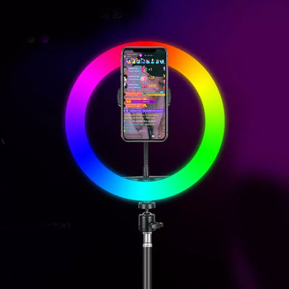 RGB LED Soft Ring Light 12inch, Flash Ring Light for Camera Smartphone Video Shooting