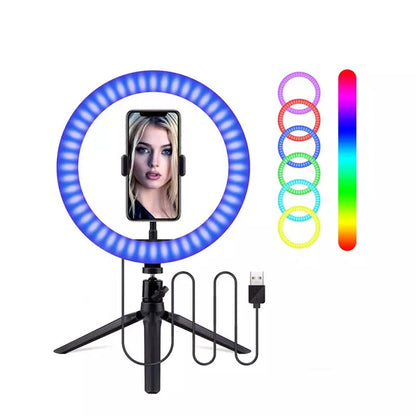RGB LED Soft Ring Light 12inch, Flash Ring Light for Camera Smartphone Video Shooting