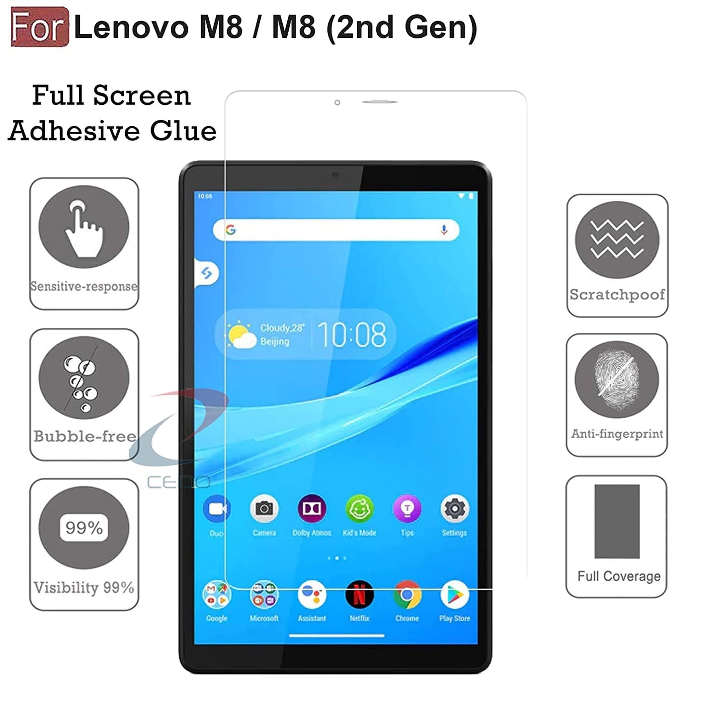 Tempered Glass for Lenovo M8 / M8 2nd Generation 8inch TB-8505 X/F/N
