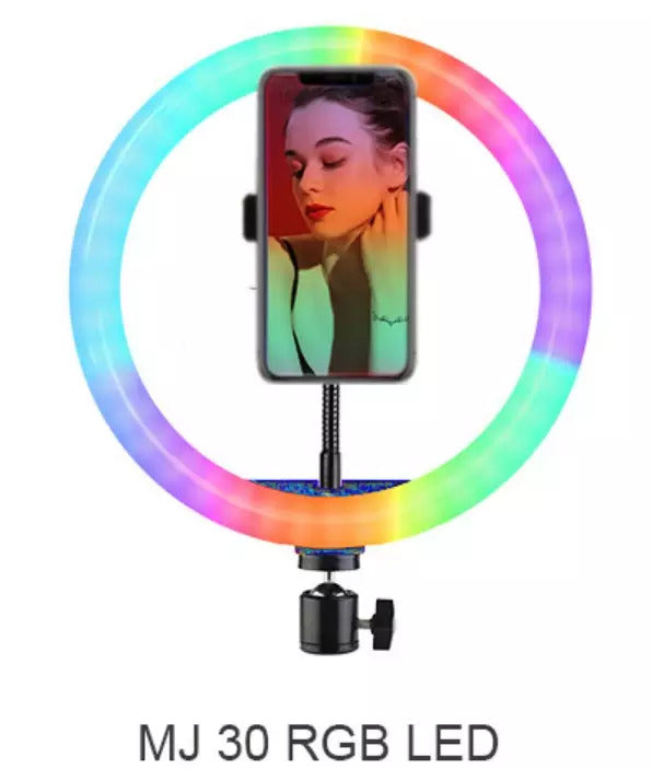 RGB LED Soft Ring Light 12inch, Flash Ring Light for Camera Smartphone Video Shooting