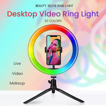 RGB LED Soft Ring Light 12inch, Flash Ring Light for Camera Smartphone Video Shooting